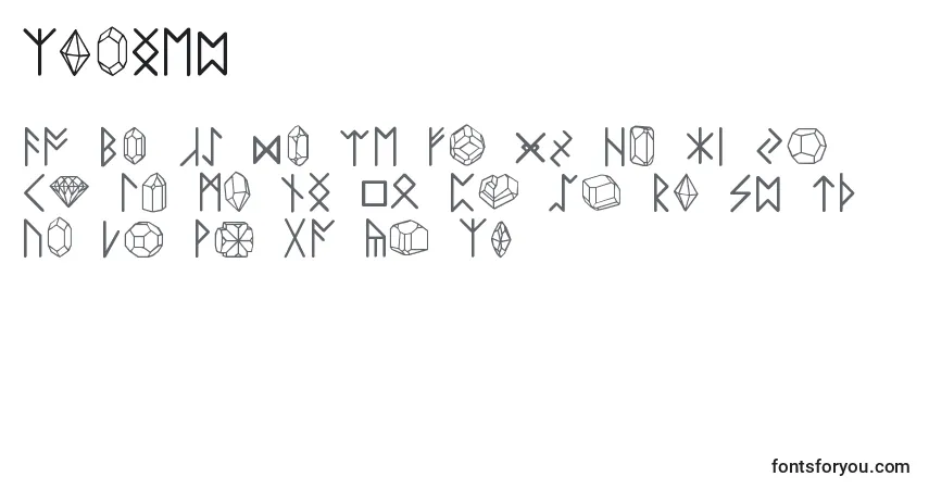 Zrunesフォント–アルファベット、数字、特殊文字