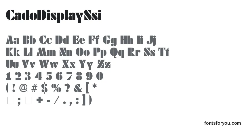 Шрифт CadoDisplaySsi – алфавит, цифры, специальные символы