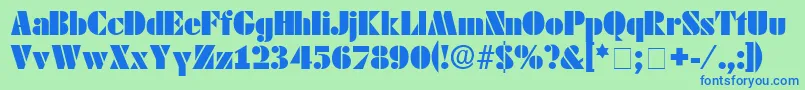 フォントCadoDisplaySsi – 青い文字は緑の背景です。