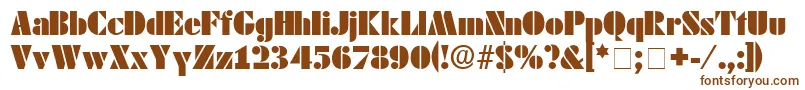 CadoDisplaySsi-fontti – ruskeat fontit valkoisella taustalla