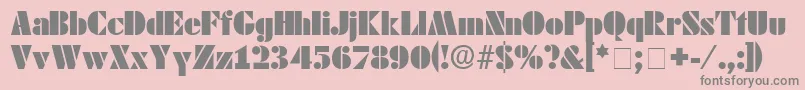 CadoDisplaySsi Font – Gray Fonts on Pink Background