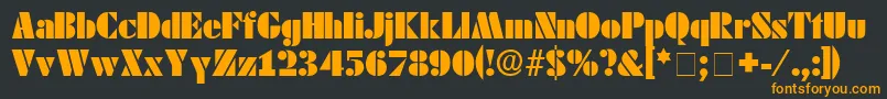 CadoDisplaySsi Font – Orange Fonts on Black Background