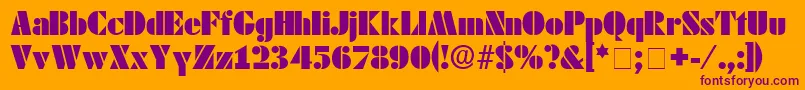 Шрифт CadoDisplaySsi – фиолетовые шрифты на оранжевом фоне