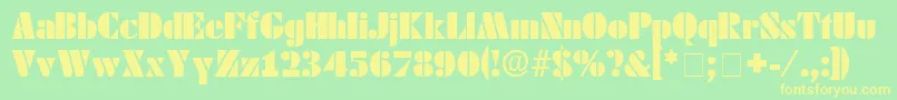 Weitere Informationen zur CadoDisplaySsi-Schriftart CadoDisplaySsi-Schriftart – Gelbe Schriften auf grünem Hintergrund