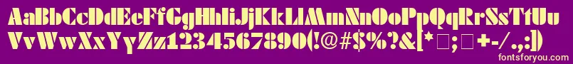 Weitere Informationen zur CadoDisplaySsi-Schriftart CadoDisplaySsi-Schriftart – Gelbe Schriften auf violettem Hintergrund