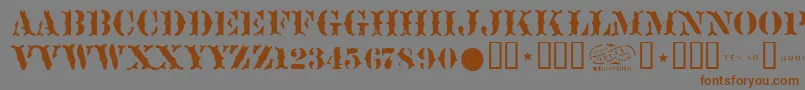 Sideshow Font – Brown Fonts on Gray Background