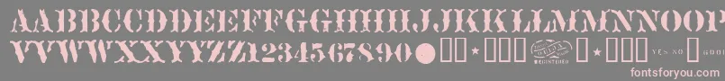 Sideshow Font – Pink Fonts on Gray Background