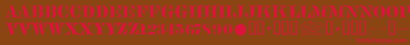 Sideshow Font – Red Fonts on Brown Background
