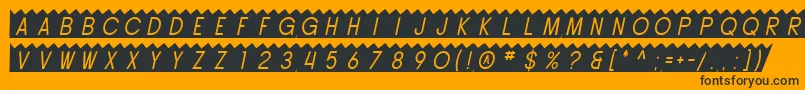 フォントSfButtacupOblique – 黒い文字のオレンジの背景