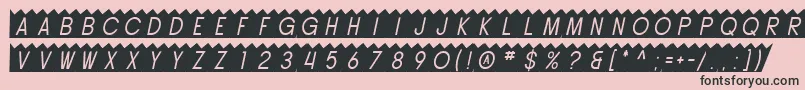 フォントSfButtacupOblique – ピンクの背景に黒い文字