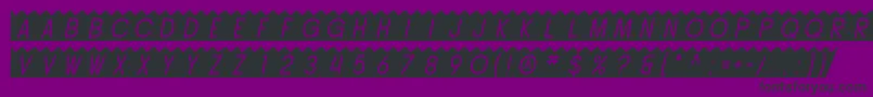 Weitere Informationen zur SfButtacupOblique-Schriftart SfButtacupOblique-Schriftart – Schwarze Schriften auf violettem Hintergrund