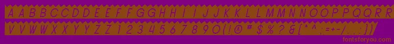 SfButtacupOblique-Schriftart – Braune Schriften auf violettem Hintergrund