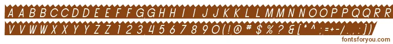 SfButtacupOblique-fontti – ruskeat fontit valkoisella taustalla