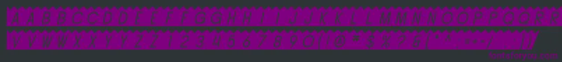 SfButtacupOblique-fontti – violetit fontit mustalla taustalla