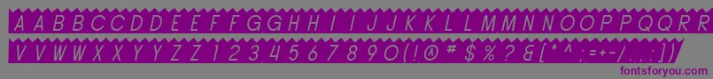 SfButtacupOblique-fontti – violetit fontit harmaalla taustalla