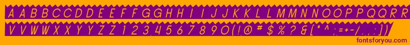 SfButtacupOblique Font – Purple Fonts on Orange Background