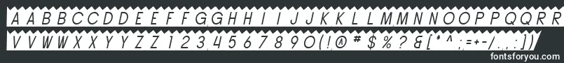 Шрифт SfButtacupOblique – белые шрифты на чёрном фоне
