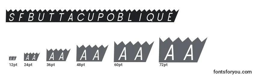 SfButtacupOblique Font Sizes