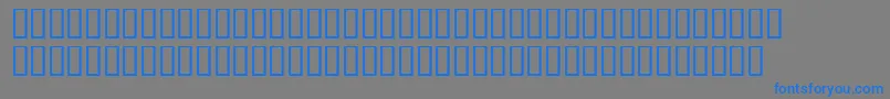 フォントFredflahertysh – 灰色の背景に青い文字