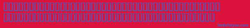 フォントFredflahertysh – 赤い背景に青い文字