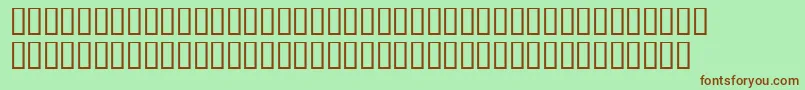 Fredflahertysh-fontti – ruskeat fontit vihreällä taustalla