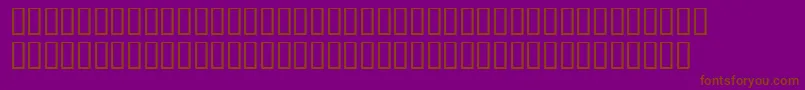 フォントFredflahertysh – 紫色の背景に茶色のフォント
