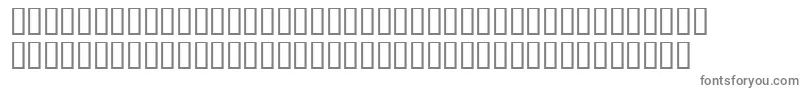 Fredflahertysh-fontti – harmaat kirjasimet valkoisella taustalla