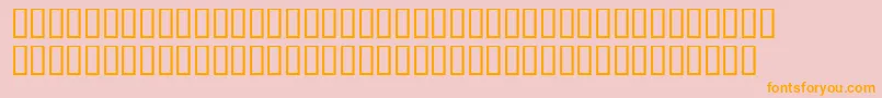 Fredflahertysh-Schriftart – Orangefarbene Schriften auf rosa Hintergrund