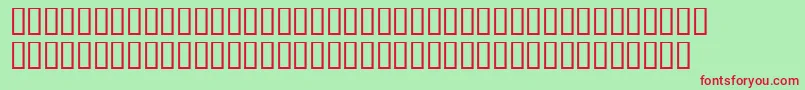 Fredflahertysh-fontti – punaiset fontit vihreällä taustalla