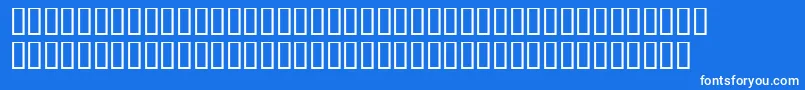 フォントFredflahertysh – 青い背景に白い文字