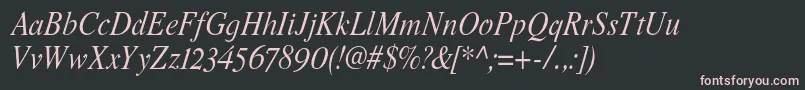 Romandeadfno2stdItalic Font – Pink Fonts on Black Background