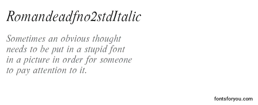 Review of the Romandeadfno2stdItalic Font