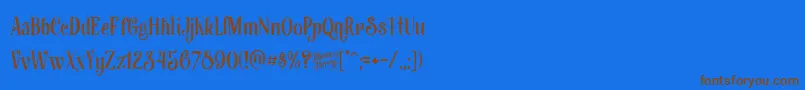 AfectaFreeVersion Font – Brown Fonts on Blue Background