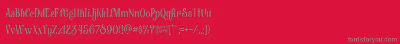 Шрифт AfectaFreeVersion – серые шрифты на красном фоне
