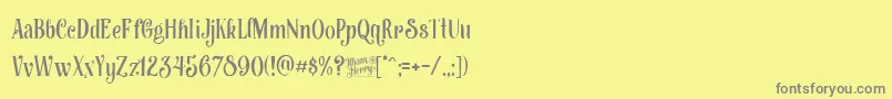 AfectaFreeVersion Font – Gray Fonts on Yellow Background