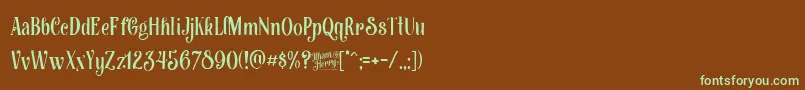 AfectaFreeVersion Font – Green Fonts on Brown Background