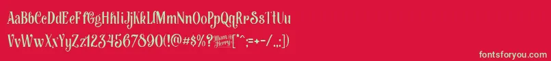 AfectaFreeVersion Font – Green Fonts on Red Background