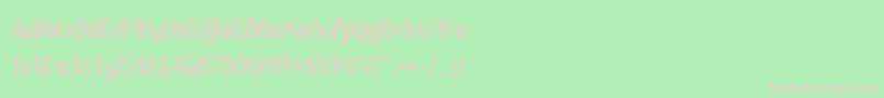 AfectaFreeVersion Font – Pink Fonts on Green Background
