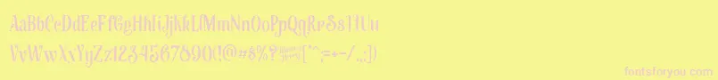 AfectaFreeVersion Font – Pink Fonts on Yellow Background