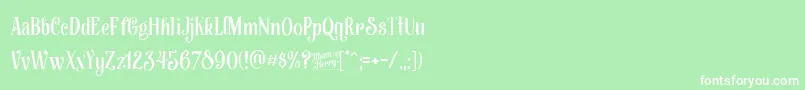AfectaFreeVersion Font – White Fonts on Green Background