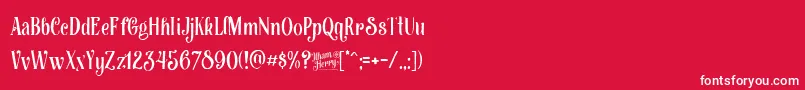 AfectaFreeVersion Font – White Fonts on Red Background