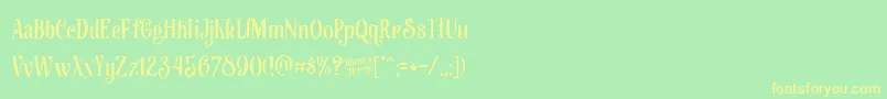 AfectaFreeVersion Font – Yellow Fonts on Green Background