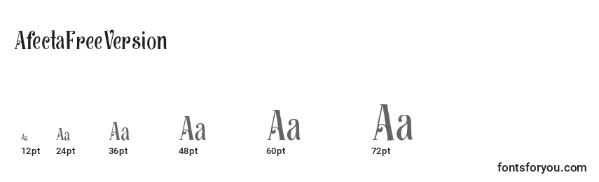 Размеры шрифта AfectaFreeVersion