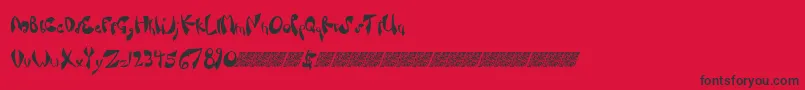 fuente Fancysauce – Fuentes Negras Sobre Fondo Rojo
