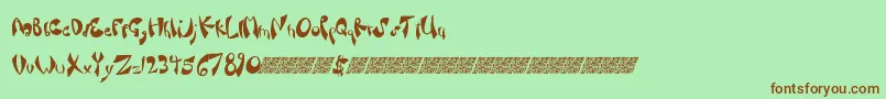 Fancysauce Font – Brown Fonts on Green Background