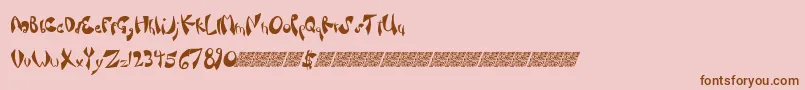 Fancysauce Font – Brown Fonts on Pink Background