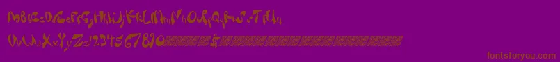Fancysauce Font – Brown Fonts on Purple Background