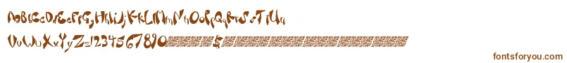 Шрифт Fancysauce – коричневые шрифты на белом фоне