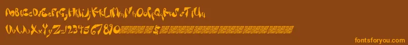 Fancysauce Font – Orange Fonts on Brown Background