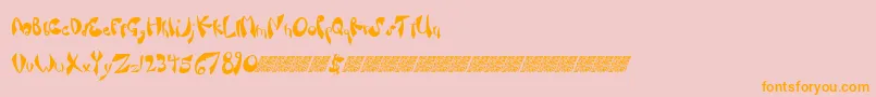 Fancysauce Font – Orange Fonts on Pink Background